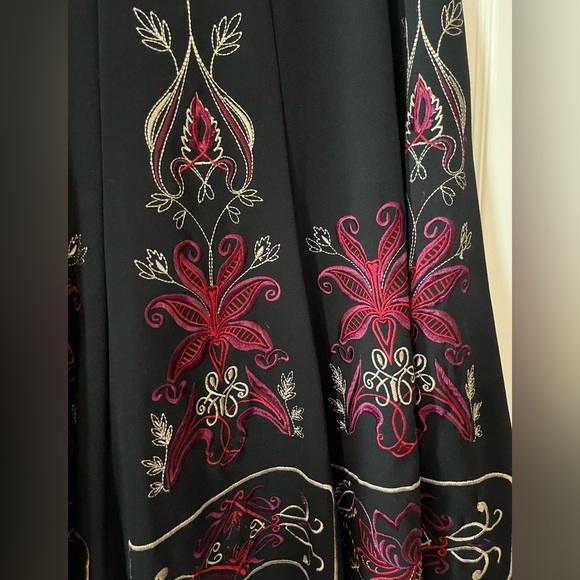 Sunny Leigh Elegant Black Patterned Mid-Length Skirt Women’s Size 14 - Picture 5 of 16